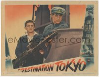 5k0980 DESTINATION TOKYO LC 1943 Cary Grant & John Garfield standing by machine gun on ship, WWII!