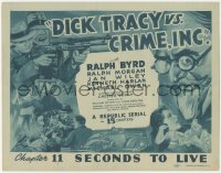 5k0764 DICK TRACY VS. CRIME INC. chapter 11 TC 1941 Ralph Byrd, Chester Gould, Seconds to Live!