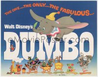 5k0767 DUMBO TC R1972 colorful animated cartoon art from Walt Disney circus elephant classic!