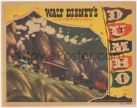 5k1006 DUMBO LC 1941 great Walt Disney cartoon image of circus train riding up mountain!