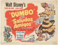 5k0768 DUMBO/SALUDOS AMIGOS TC 1949 Donald Duck, Joe Carioca, Disney two-in-one fun-fare!
