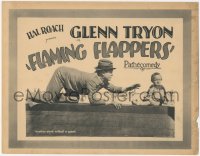 5k0775 FLAMING FLAPPERS TC 1925 Hal Roach, Glenn Tryon trying to catch baby sitting on roof!