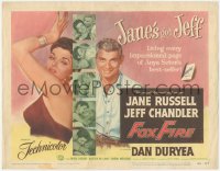 5k0777 FOXFIRE TC 1955 sexy Jane Russell & Jeff Chandler in Anya Seton's best-seller!