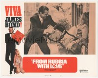 5k1042 FROM RUSSIA WITH LOVE LC #2 R1970 Sean Connery as James Bond pins Lenya to wall with chair!