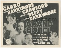 5k0786 GRAND HOTEL TC R1950s Greta Garbo, John & Lionel Barrymore, Wallace Beery, Joan Crawford