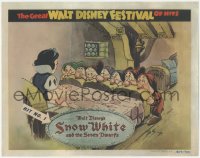5k1078 GREAT WALT DISNEY FESTIVAL OF HITS LC 1940 Snow White wakes up surprised by the Seven Dwarfs!