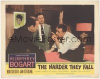 5k1093 HARDER THEY FALL LC 1956 Nehemiah Persoff watches Rod Steiger threaten Humphrey Bogart!
