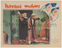 5k1095 HAVANA WIDOWS LC 1933 Glenda Farrell about to bash Frank McHugh in the head, Hirschfeld art!