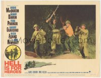 5k1099 HELL IS FOR HEROES LC #8 1962 Steve McQueen, Darin, Parker & Adams charging with guns ready!