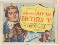 5k0792 HENRY V TC R1950 great montage of Laurence Olivier in William Shakespeare's classic play!