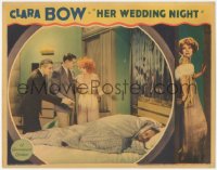 5k1104 HER WEDDING NIGHT LC 1930 Clara Bow, Forbes & Gallagher worried about Ruggles lying in bed!