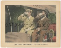 5k1110 HIS MAJESTY THE AMERICAN LC 1919 Douglas Fairbanks rides in hansom cab & drinks milk w/driver!