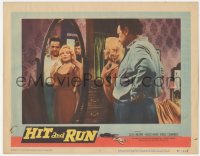 5k1114 HIT & RUN LC #7 1957 c/u of Hugo Haas & sexy Cleo Moore standing in front of a mirror!