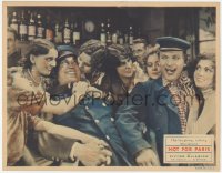 5k1124 HOT FOR PARIS LC 1929 El Brendel & Victor McLaglen surrounded by sexy women at the bar!