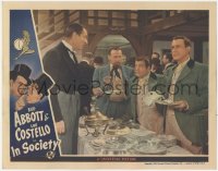5k1147 IN SOCIETY LC 1944 Bud Abbott & Lou Costello served by Arthur Treacher at fancy party!