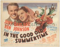 5k0800 IN THE GOOD OLD SUMMERTIME TC 1949 wonderful art of Judy Garland & Van Johnson swinging!