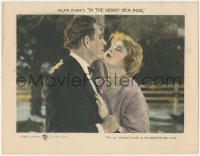 5k1149 IN THE HEART OF A FOOL LC 1920 Anna Q. Nilsson pleads with Jack Kirkwood to kiss her, rare!