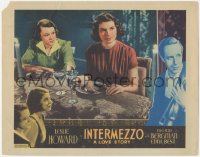 5k1152 INTERMEZZO Other Company LC 1939 close up of Ingrid Bergman & Edna Best sitting at table!