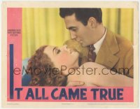 5k1163 IT ALL CAME TRUE LC 1940 best romantic close up of Ann Sheridan & Jeffrey Lynn!