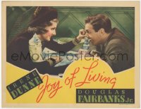 5k1172 JOY OF LIVING LC 1938 great close up of Irene Dunne & Douglas Fairbanks Jr. clowning around!