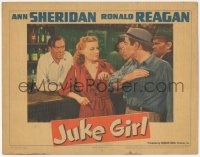 5k1173 JUKE GIRL LC 1942 bartender Donald McBride watches Richard Whorf attack sexy Ann Sheridan!