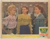 5k1176 KEEP YOUR POWDER DRY LC #2 1945 c/u of pretty Lana Turner, Laraine Day & Susan Peters!