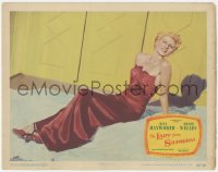 5k1194 LADY FROM SHANGHAI LC #6 1947 classic c/u of blonde Rita Hayworth sprawled out in sexy gown!