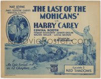 5k0809 LAST OF THE MOHICANS chapter 5 TC 1932 great art of Native American & fort, Red Shadows!