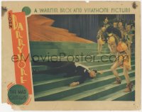 5k1225 MAD GENIUS LC 1931 concerned showgirls stare at John Barrymore, who fell on stairs, rare!