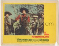 5k1226 MAGNIFICENT SEVEN LC #3 1960 scene where bewildered Eli Wallach as Calvera is told to Ride On!