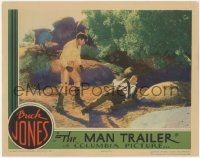 5k1234 MAN TRAILER LC 1934 great image of cowboy hero Buck Jones about to finish off the bad guy!