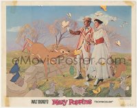 5k1244 MARY POPPINS LC 1964 Julie Andrews & Dick Van Dyke with cartoon animals, Disney classic!