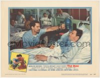 5k1247 MEN LC #8 1950 Jack Webb drenches Marlon Brando with water in his first movie!
