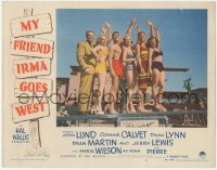 5k1272 MY FRIEND IRMA GOES WEST LC #4 1950 Dean Martin & Jerry Lewis with top stars in swimsuits!