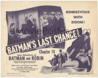 5k0828 NEW ADVENTURES OF BATMAN & ROBIN chapter 10 TC Xx0 TC '49 Robert Lowery about to be unmasked!