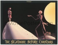 5k1283 NIGHTMARE BEFORE CHRISTMAS LC 1993 Tim Burton, Disney, great image of Sally & Jack by moon!