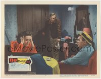 5k1287 NO WAY OUT LC #2 1950 Richard Widmark looks puzzled that Linda Darnell is shocked!
