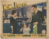 5k1292 NOW & FOREVER LC 1934 great image of Gary Cooper buying dress for tiny Shirley Temple!