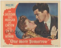 5k1303 ONE MORE TOMORROW LC 1946 best romantic close up of sexy Ann Sheridan & Dennis Morgan!