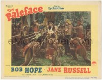 5k1309 PALEFACE LC #7 1948 Bob Hope & sexy Jane Russell surrounded by Native Americans with spears!