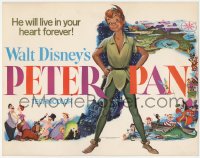 5k0838 PETER PAN TC R1969 Walt Disney animated cartoon fantasy classic, great montage art!