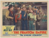 5k0703 PHANTOM EMPIRE chapter 1 LC 1935 Gene Autry by radio microphone, full color, ultra rare!