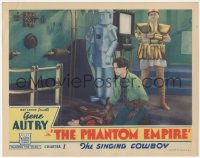 5k0707 PHANTOM EMPIRE chapter 1 LC 1935 Frankie Darro with robot behind him, sci-fi serial, color!