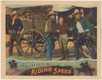 5k1362 RIDING SPEED LC 1934 cowboy Buffalo Bill Jr., Joile Benet & others by wagon!