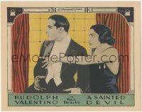 5k1386 SAINTED DEVIL LC 1924 Rudolph Valentino & scared Nita Naldi, from Rex Beach story, rare!