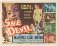 5k0850 SHE DEVIL TC 1957 inhuman female monster who destroyed everything she touched, Mari Blanchard!