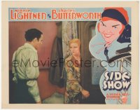 5k1413 SIDE SHOW LC 1931 Winnie Lightner wearing robe & standing behind door, cool border art!