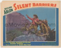 5k1415 SILENT BARRIERS LC 1937 Richard Arlen & friend hiking in the Canadian Rocky Mountains!