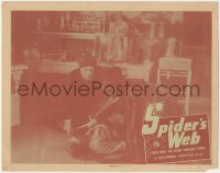5k1440 SPIDER'S WEB LC #2 R1947 masked hero Warren Hull by dead guy on laboratory floor!