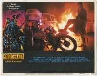5k1461 STREETS OF FIRE LC #1 1984 great image of Michael Pare with gun kicking police motorcycle!